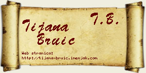 Tijana Bruić vizit kartica